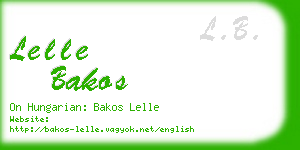 lelle bakos business card